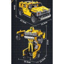Load image into Gallery viewer, MOC Pull Back G Class HUMMER H2 SUV Car Transformer Robot Mecha Figure Model Toy Building Block Brick Gift Kids DIY Set New Compatible Lego