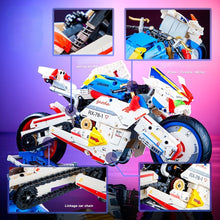 Load image into Gallery viewer, 1055PCS MOC Technic Speed Cartoon RX-78 Racing Sports Motorcycle Motor Bike Model Toy Building Block Brick Gift Kids DIY Set New Compatible Lego