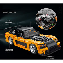 Load image into Gallery viewer, 1482PCS MOC Technic Speed JDM Static FD RX7 Super Racing Sports Car Model Toy Building Block Brick Gift Kids DIY Set New 1:12 Compatible Lego