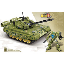 Load image into Gallery viewer, 919PCS MOC 2in1 Type15 Light Tank Mecha Figure Model Toy Building Block Brick Gift Kids DIY Set New Compatible Lego