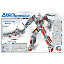 Load image into Gallery viewer, 546PCS Military WW2 2in1 Type 057 Landing Helicopter Dock LHD Armor Mecha Figure Model Toy Building Block Brick Gift Kids DIY Compatible Lego