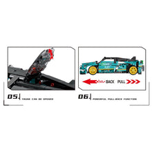 Load image into Gallery viewer, 462PCS MOC Technic Speed Pull Back Super Racing Sports Car Model Toy Building Block Brick Gift Kids DIY Set New 1:24 Compatible Lego
