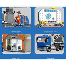 Load image into Gallery viewer, 449PCS MOC City Street Scene Desert Shop Construction Crane Figure Model Toy Building Block Brick Gift Kids DIY Set New Compatible Lego