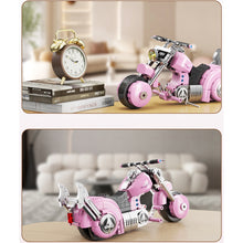 Load image into Gallery viewer, 467PCS MOC Technic Speed Cartoon Dragon Pink Classic Motorcycle Motor Bike Model Toy Building Block Brick Gift Kids DIY Set New Display Compatible Lego