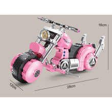 Load image into Gallery viewer, 467PCS MOC Technic Speed Cartoon Dragon Pink Classic Motorcycle Motor Bike Model Toy Building Block Brick Gift Kids DIY Set New Display Compatible Lego