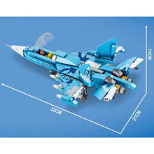 Load image into Gallery viewer, 379PCS Military WW2 Sukhoi Su-27 Cy-27 Flanker Air Fighter Aircraft Figure Model Toy Building Block Brick Gift Kids DIY Set New Compatible Lego
