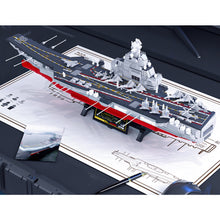 Load image into Gallery viewer, 2222PCS Military WW2 Large 001 PLAN Liaoning Aircraft Carrier Ship Figure Model Toy Building Block Brick Gift Kids DIY Set New Display With Stand 1:420 Compatible Lego