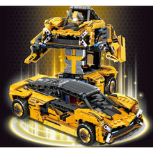 Load image into Gallery viewer, 549PCS MOC Technic Speed Transformers Deformation Pull Back Racing Car Mecha Model Toy Building Block Brick Gift Kids DIY Compatible Lego