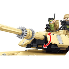 Load image into Gallery viewer, 1326PCS Military WW2 M1A2 Abrams Main Battle Tank Figure Model Toy Building Block Brick Gift Kids DIY Set New Compatible Lego
