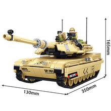 Load image into Gallery viewer, 1326PCS Military WW2 M1A2 Abrams Main Battle Tank Figure Model Toy Building Block Brick Gift Kids DIY Set New Compatible Lego