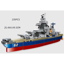 Load image into Gallery viewer, Military WW2 Burke Class Destroyer Iowa Class Battleship Type 055 075 Landing Helicopter Dock LHD Ship Model Toy Building Block Brick Gift Kids DIY Set New Display Compatible Lego