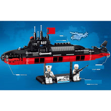 Load image into Gallery viewer, 482PCS Military WW2 094 Strategic Nuclear Submarine 09-Ⅳ Jin Class Figure Model Toy Building Block Brick Gift Kids DIY Set New Compatible Lego