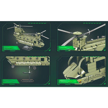 Load image into Gallery viewer, 785PCS Military WW2 Technic CH-47 Helicopter Chinook Stand Model Toy Building Block Brick Gift Kids DIY Set New Compatible Lego