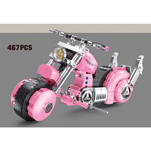 Load image into Gallery viewer, 467PCS MOC Technic Speed Cartoon Dragon Pink Classic Motorcycle Motor Bike Model Toy Building Block Brick Gift Kids DIY Set New Display Compatible Lego