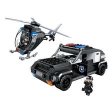 Load image into Gallery viewer, 286PCS MOC City SWAT Police Patrol Car Helicopter Figure Model Toy Building Block Brick Gift Kids DIY Set New Compatible Lego