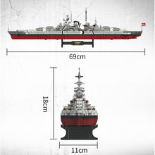 Load image into Gallery viewer, 2081PCS Military WW2 KMS Bismarck Battleship Figure Model Toy Building Block Brick Gift Kids DIY Set New Stand Compatible Lego