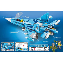Load image into Gallery viewer, 379PCS Military WW2 Sukhoi Su-27 Cy-27 Flanker Air Fighter Aircraft Figure Model Toy Building Block Brick Gift Kids DIY Set New Compatible Lego