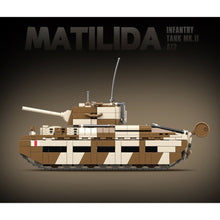 Load image into Gallery viewer, 1211PCS Military WW2 Matilida Infantry MK.II A12 Tank Figure Model Toy Building Block Brick Gift Kids DIY Compatible Lego