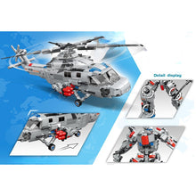 Load image into Gallery viewer, 885PCS MOC 2in1 Harbin Z-20 Helicopter Mecha Figure Model Toy Building Block Brick Gift Kids DIY Set New Compatible Lego