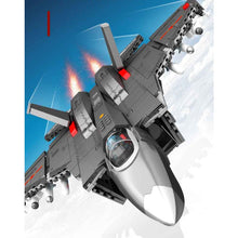Load image into Gallery viewer, 1109PCS Military WW2 J-35 Blue Shark Stealth Air Fighter Figure Model Toy Building Block Brick Gift Kids DIY Compatible Lego