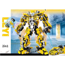 Load image into Gallery viewer, 703PCS MOC 2in1 Bumblebee Transformers Deformation Mecha Car Model Toy Building Block Brick Gift Kids DIY Compatible Lego