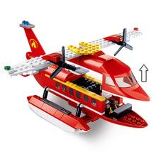 Load image into Gallery viewer, 348PCS MOC City Rescue Fire Airplane Aircraft Figure Scene Model Toy Building Block Brick Gift Kids DIY Compatible Lego