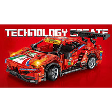Load image into Gallery viewer, 697PCS MOC Technic Speed Pull Back 488 Super Racing Sports Car Model Toy Building Block Brick Gift Kids DIY Set New 1:24 Compatible Lego