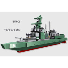 Load image into Gallery viewer, Military WW2 Burke Class Destroyer Iowa Class Battleship Type 055 075 Landing Helicopter Dock LHD Ship Model Toy Building Block Brick Gift Kids DIY Set New Display Compatible Lego