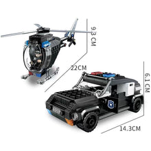 Load image into Gallery viewer, 286PCS MOC City SWAT Police Patrol Car Helicopter Figure Model Toy Building Block Brick Gift Kids DIY Set New Compatible Lego