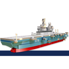 Load image into Gallery viewer, Military WW2 Burke Class Destroyer Iowa Class Battleship Type 055 075 Landing Helicopter Dock LHD Ship Model Toy Building Block Brick Gift Kids DIY Set New Display Compatible Lego