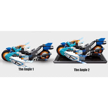 Load image into Gallery viewer, 341PCS MOC Technic Speed Comic Cartoon Cyberangel Motorcycle Motor Bike Model Toy Building Block Brick Gift Kids DIY New With Stand Compatible Lego