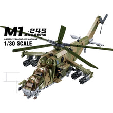 Load image into Gallery viewer, 893PCS Military WW2 Mi-24 Hind Armed Transport Helicopter Figure Model Toy Building Block Brick Gift Kids DIY Set New 1:30 Compatible Lego