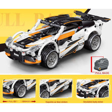 Load image into Gallery viewer, 366PCS MOC Technic Speed Pull Back Racing Sports Car Model Toy Building Block Brick Gift Kids DIY Set New 1:22 Compatible Lego