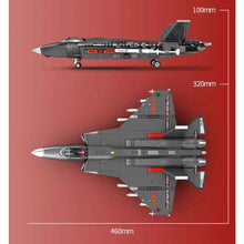 Load image into Gallery viewer, 1109PCS Military WW2 J-35 Blue Shark Stealth Air Fighter Figure Model Toy Building Block Brick Gift Kids DIY Compatible Lego