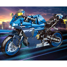 Load image into Gallery viewer, 1012PCS MOC Technic Speed Blue R1 Racing Sports Motorcycle Motor Bike Model Toy Building Block Brick Gift Kids DIY Set New Compatible Lego