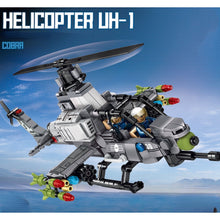 Load image into Gallery viewer, 512PCS Military WW2 Cobra Helicopter UH-1 Iroquois Figure Model Toy Building Block Brick Gift Kids DIY Set New Compatible Lego