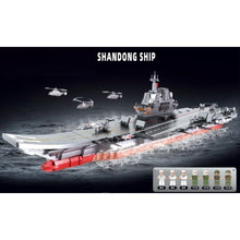 Load image into Gallery viewer, 2462PCS Military WW2 Shandong Class 002 Aircraft Carrier Ship Figure Model Toy Building Block Brick Gift Kids DIY Set New Compatible Lego