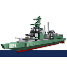 Load image into Gallery viewer, Military WW2 Burke Class Destroyer Iowa Class Battleship Type 055 075 Landing Helicopter Dock LHD Ship Model Toy Building Block Brick Gift Kids DIY Set New Display Compatible Lego