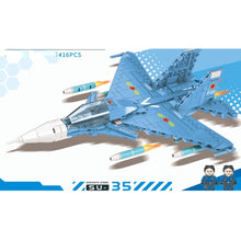 Load image into Gallery viewer, 416PCS Military WW2 Sukhoi Su-35 Super Flanker Air Fighter Aircraft Figure Model Toy Building Block Brick Gift Kids DIY Set New Compatible Lego