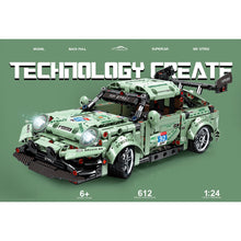 Load image into Gallery viewer, 612PCS MOC Technic Speed Pull Back 911 GT3 Super Racing Sports Car Model Toy Building Block Brick Gift Kids DIY Set New 1:24 Compatible Lego