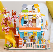 Load image into Gallery viewer, 521PCS MOC Girl Sweet Cute Cat House Garden Home Figure Model Toy Building Block Brick Gift Kids DIY Compatible Lego