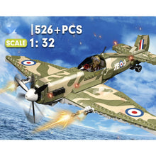 Load image into Gallery viewer, 526PCS MOC MK9 Spitfire Air Fighter Aircraft Figure Model Toy Building Block Brick Gift Kids DIY Set New 1:32 Compatible Lego