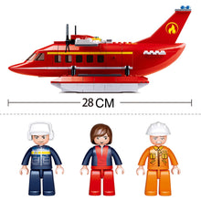 Load image into Gallery viewer, 348PCS MOC City Rescue Fire Airplane Aircraft Figure Scene Model Toy Building Block Brick Gift Kids DIY Compatible Lego