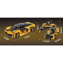 Load image into Gallery viewer, 549PCS MOC Technic Speed Transformers Deformation Pull Back Racing Car Mecha Model Toy Building Block Brick Gift Kids DIY Compatible Lego