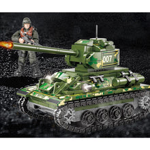 Load image into Gallery viewer, 458PCS Military WW2 T-34 Medium Tank Figure Model Toy Building Block Brick Gift Kids DIY Set New Compatible Lego