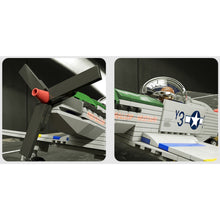 Load image into Gallery viewer, 338PCS Military WW2 P-51 Mustang Air Fighter Aircraft Figure Model Toy Building Block Brick Gift Kids DIY Compatible Lego With Stand Display