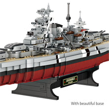 Load image into Gallery viewer, 2081PCS Military WW2 KMS Bismarck Battleship Figure Model Toy Building Block Brick Gift Kids DIY Set New Stand Compatible Lego