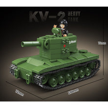 Load image into Gallery viewer, 472PCS Military WW2 KV-2 Heavy Battle Tank Figure Model Toy Building Block Brick Gift Kids DIY Set New 1:20