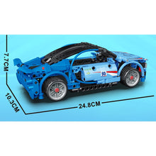 Load image into Gallery viewer, 360PCS MOC Technic Speed Pull Back Blue Racing Sports Car Model Toy Building Block Brick Gift Kids DIY Set New 1:22 Compatible Lego