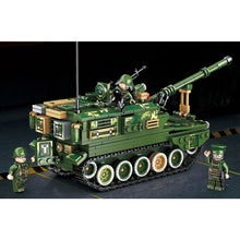 Load image into Gallery viewer, 625PCS Military WW2 PLZ-05 Self-propelled Howitzer Tank Figure Model Toy Building Block Brick Gift Kids DIY Set New Compatible Lego
